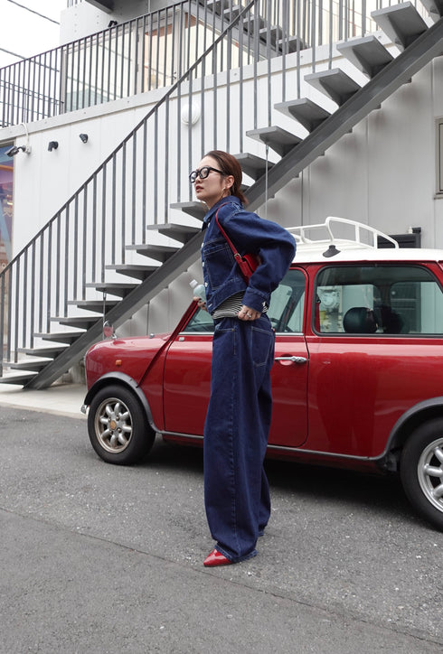 ホワイトボタンデニムJK